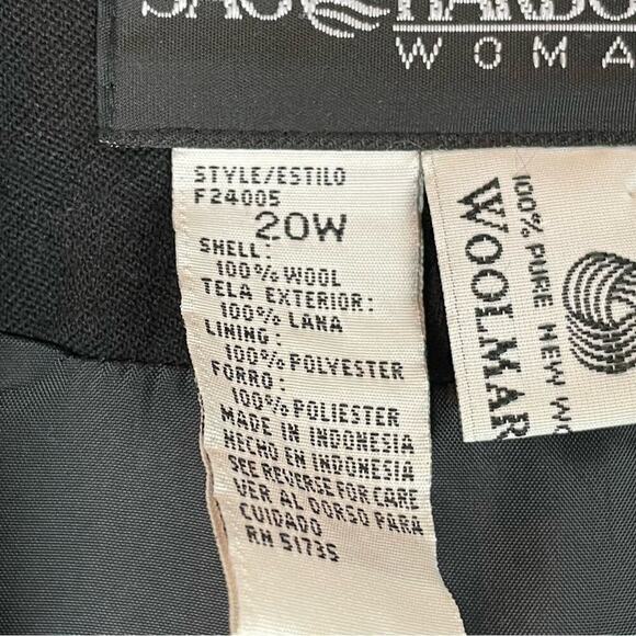 Sag Harbor 90s vintage black wool two button blazer shoulder pads - Picture 5 of 5